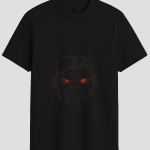 Cyber Warrior Skull Pilot Graphic T-Shirt