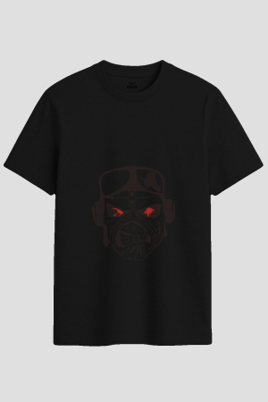 Cyber Warrior Skull Pilot Graphic T-Shirt