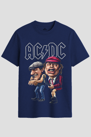 AC/DC Rock Legends Caricature Graphic T-Shirt