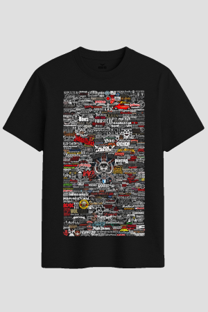 Ultimate Heavy Metal Band Logos Graphic T-Shirt