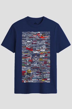 Ultimate Heavy Metal Bands Collage Graphic T-Shirt