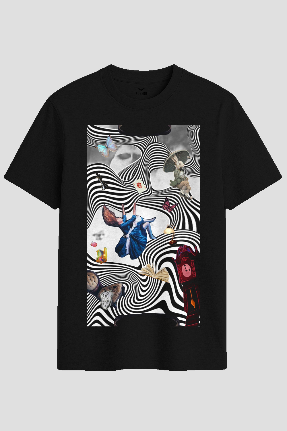 Surreal Alice Down The Rabbit Hole Graphic T-Shirt