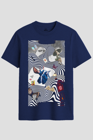 Surreal Alice in Wonderland Rabbit Hole Graphic T-Shirt
