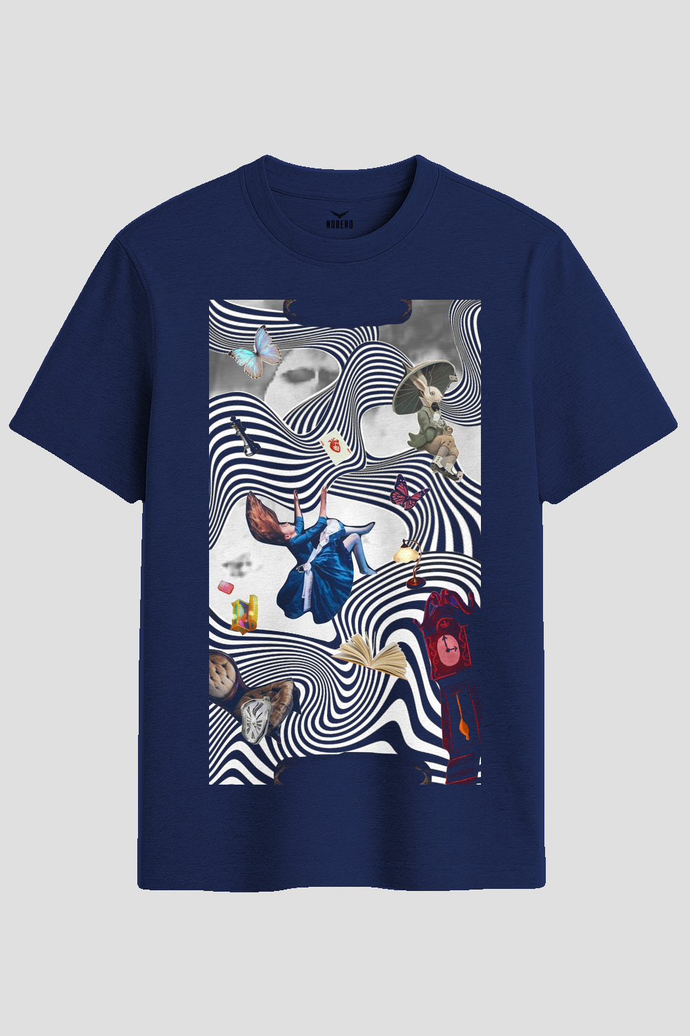 Surreal Alice in Wonderland Rabbit Hole Graphic T-Shirt