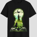 Alice in Wonderland Storybook Keyhole Graphic T-Shirt