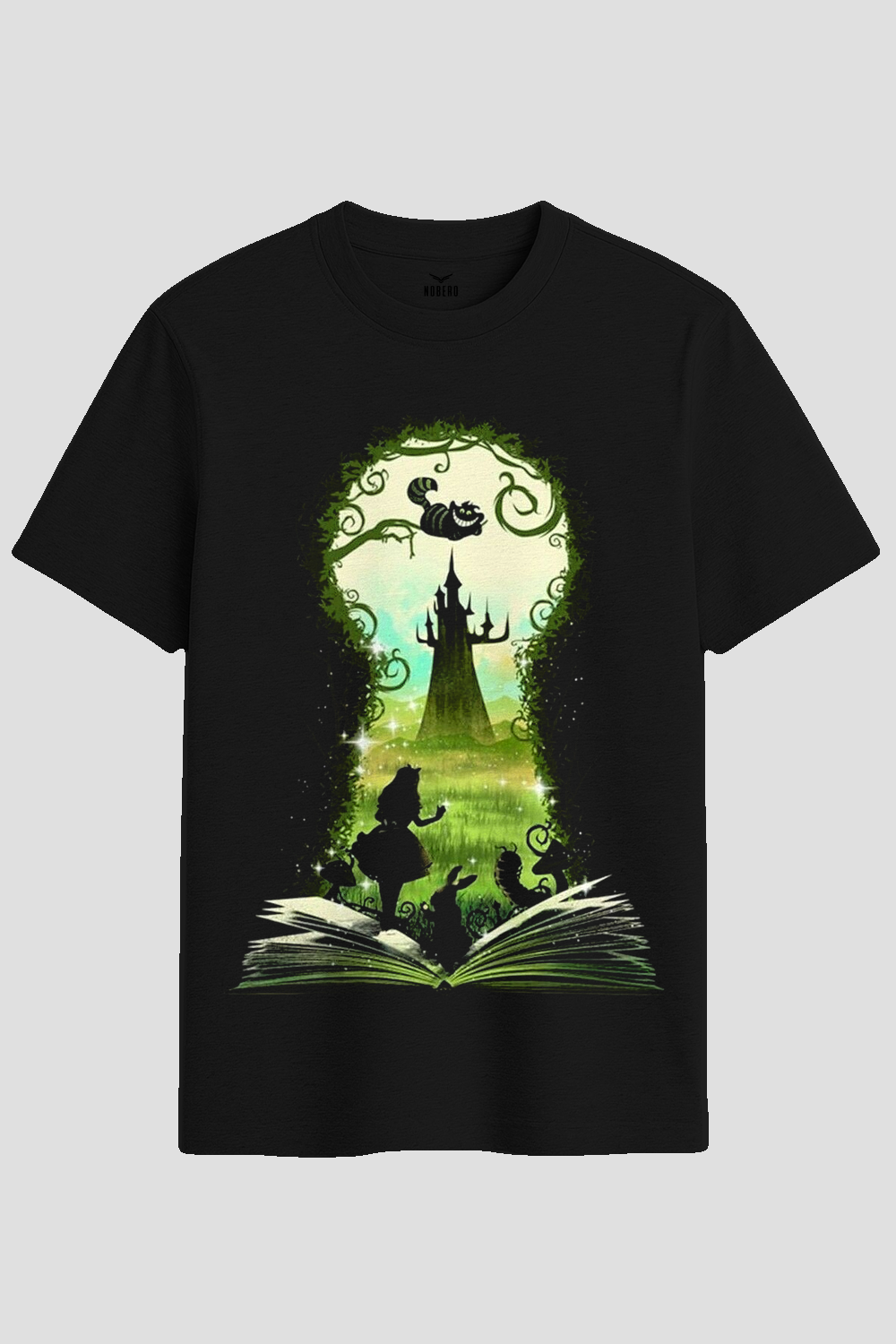 Alice in Wonderland Storybook Keyhole Graphic T-Shirt
