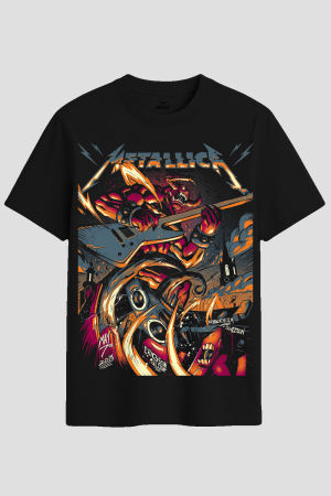 Metallica Demon Guitarist Heavy Metal Graphic T-Shirt