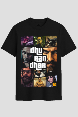 Dhurandhar GTA Style Action Parody Graphic T-Shirt