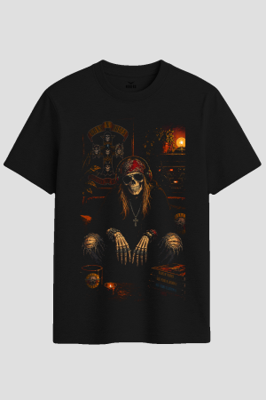 Vintage Rock Legend Skull Graphic T-Shirt