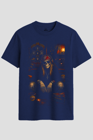 Vintage Rocker Skull Graphic T-Shirt