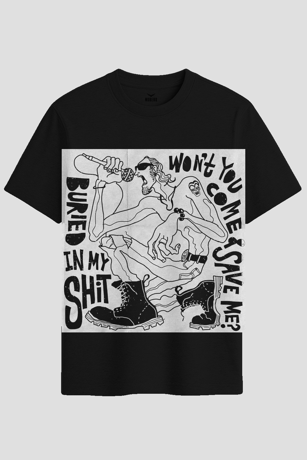 Grunge Rock Underground Comic Graphic T-Shirt