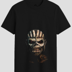 Dark Heavy Metal Shaman Skull Graphic T-Shirt