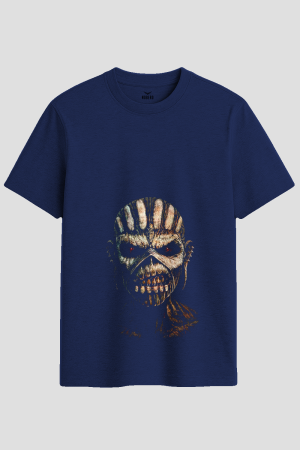 Tribal Demon Skull Heavy Metal Graphic T-Shirt