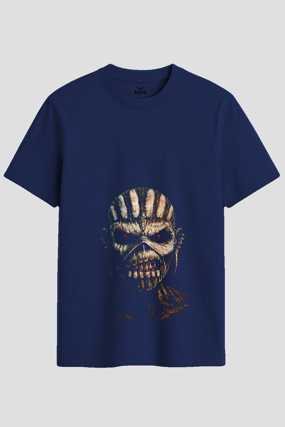Tribal Demon Skull Heavy Metal Graphic T-Shirt