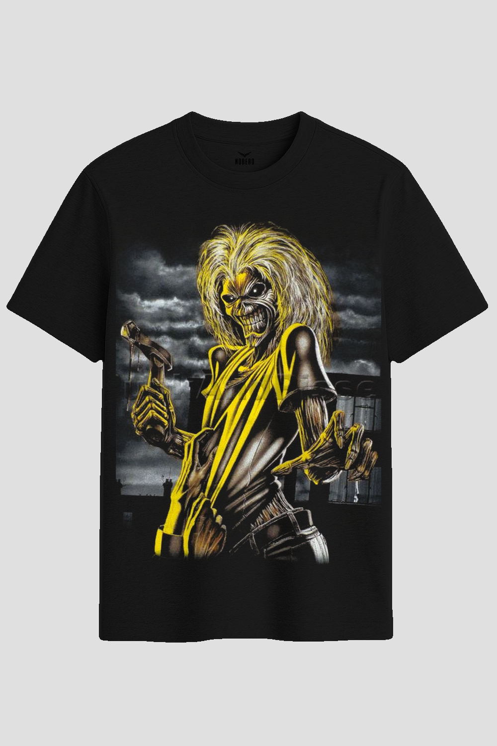Heavy Metal Rocker Mascot Graphic T-Shirt