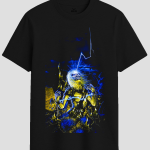 Heavy Metal Zombie Lightning Graphic T-Shirt