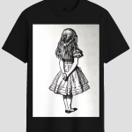 Vintage Alice in Wonderland Sketch Graphic T-Shirt