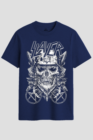 Heavy Metal Skull Graphic T-Shirt