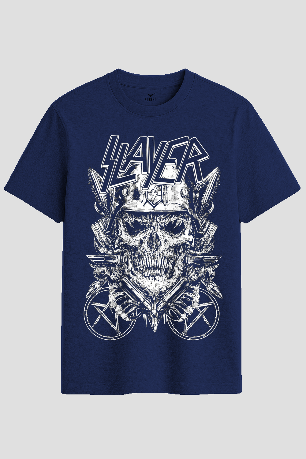 Heavy Metal Skull Graphic T-Shirt