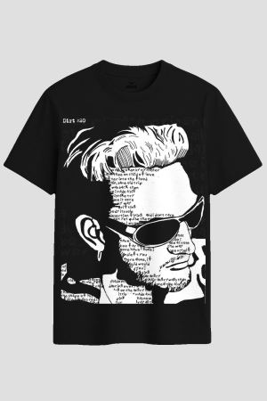 Retro Grunge Icon Lyric Portrait Graphic T-Shirt