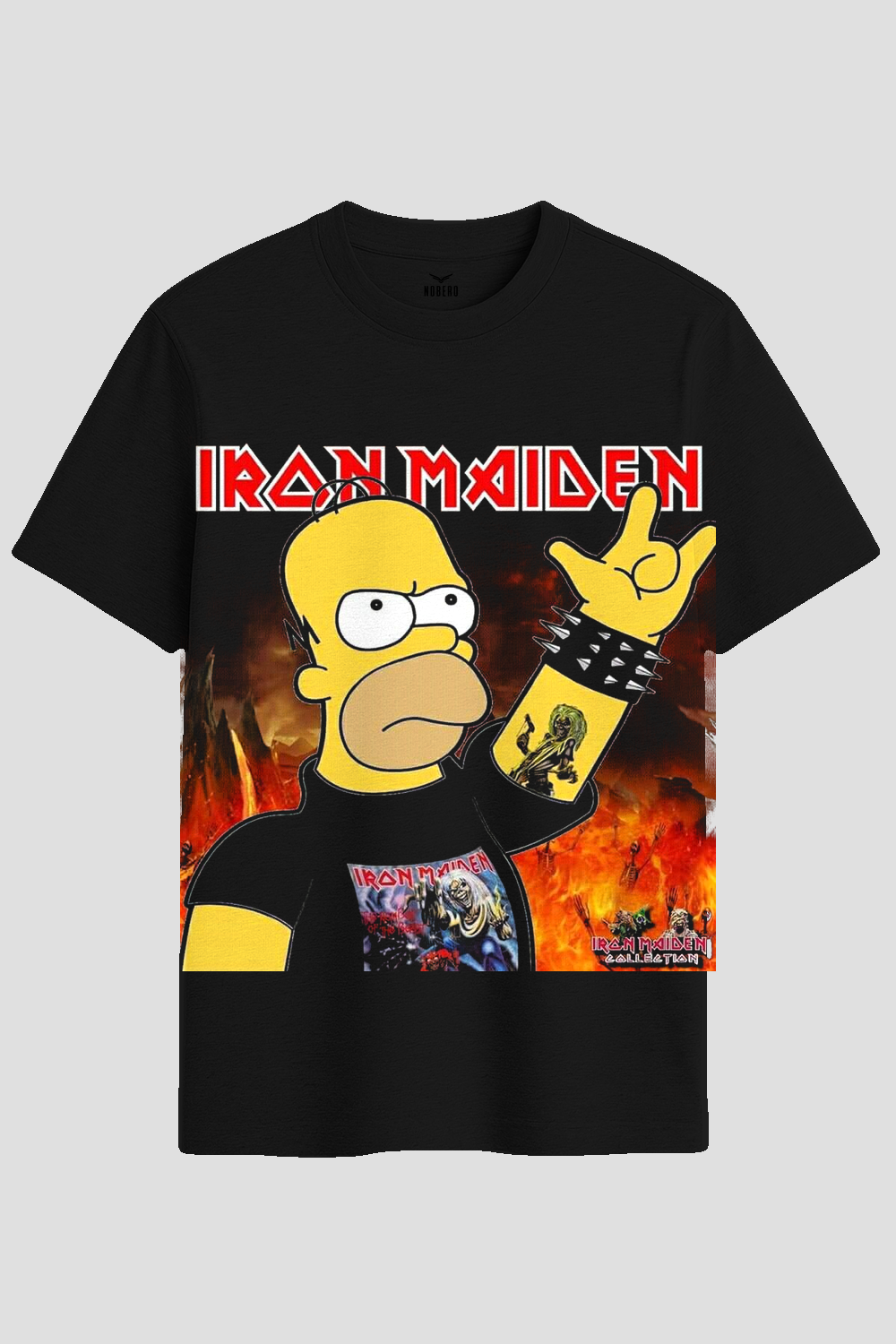 Homer Heavy Metal Rock Parody Graphic T-Shirt