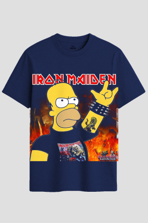Heavy Metal Rocker Homer Parody Graphic T-Shirt