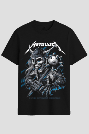 Metallica Viking Skull Heavy Metal Graphic T-Shirt