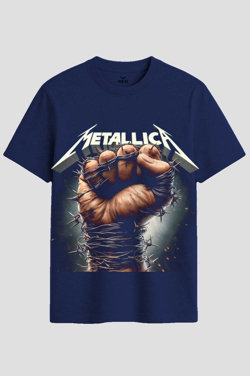 Metallica Barbed Wire Clenched Fist Graphic T-Shirt