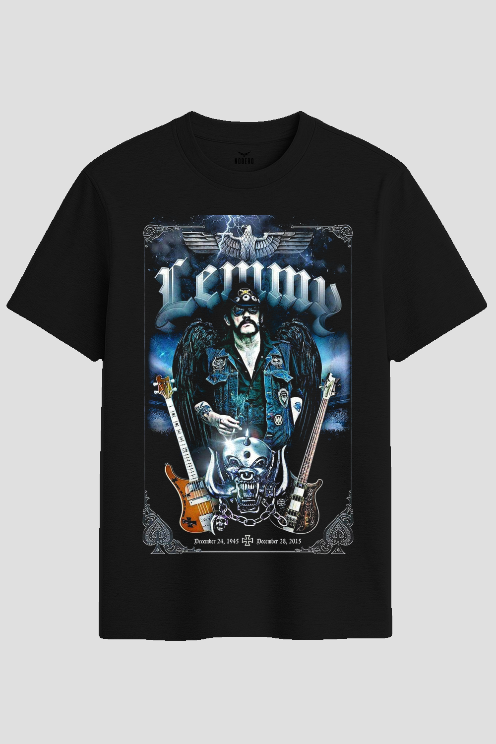 Lemmy Kilmister Heavy Metal Tribute Graphic T-Shirt