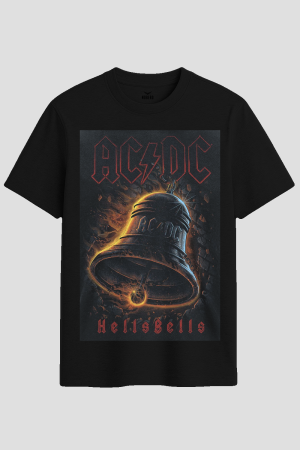 AC/DC Hells Bells Vintage Rock Graphic T-Shirt