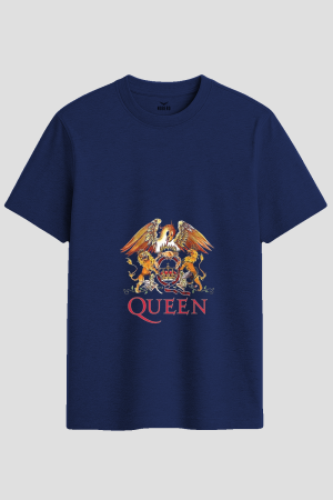 Classic Queen Band Crest Graphic T-Shirt