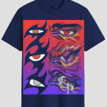 Mystic Gaze Abstract Eyes Graphic T-Shirt