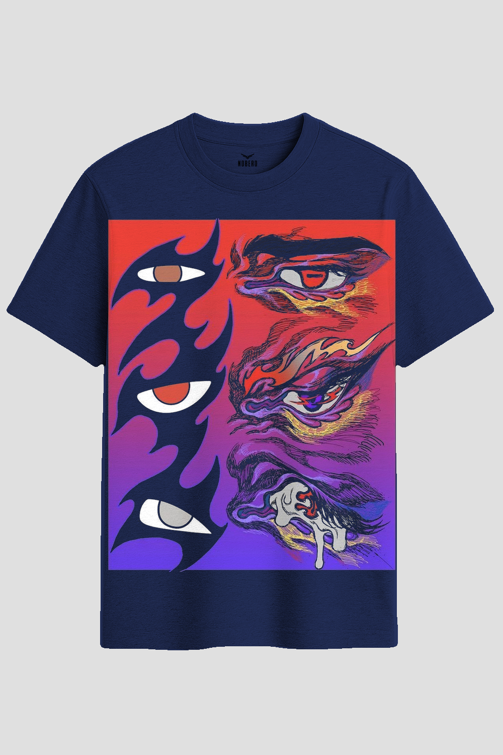 Mystic Gaze Abstract Eyes Graphic T-Shirt