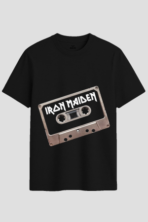 Iron Maiden Cassette Tape Heavy Metal Graphic T-Shirt