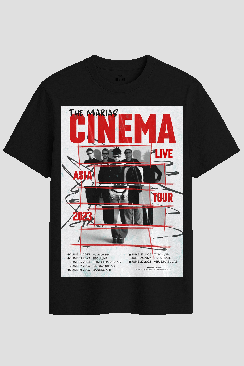 The Marias Cinema Tour Vintage Band Graphic T-Shirt
