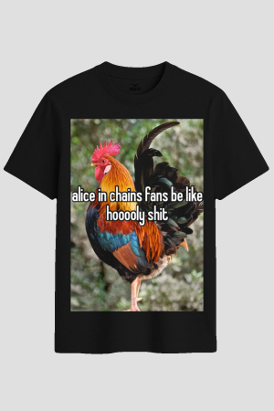 Alice In Chains Rooster Meme Graphic T-Shirt