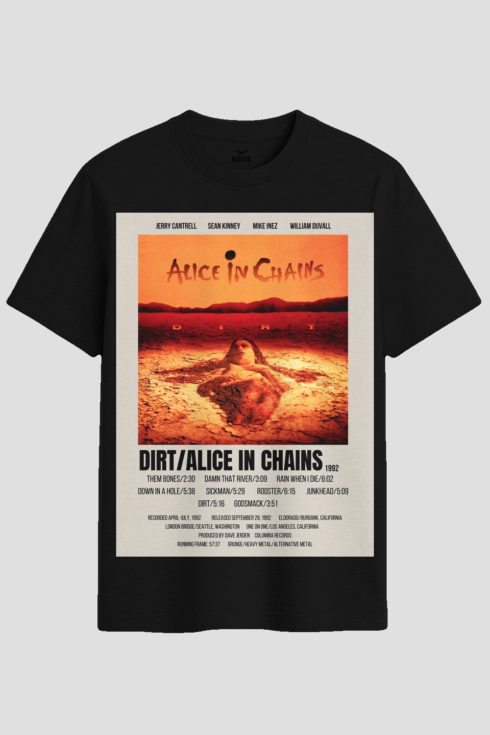 Alice In Chains Dirt Album Tracklist Graphic T-Shirt