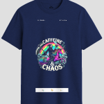 Caffeine and Chaos Grim Reaper Unicorn Graphic T-Shirt