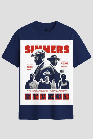 Sinners Vintage Movie Poster Graphic T-Shirt