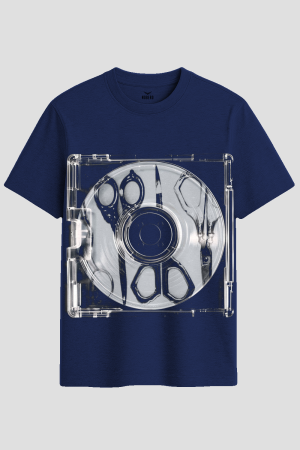 Retro CD Jewel Case Scissors Graphic T-Shirt