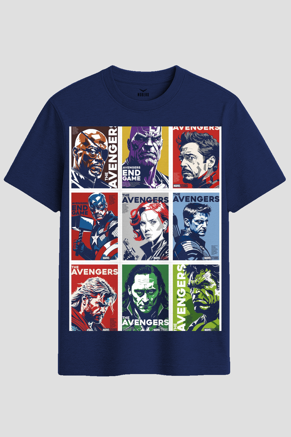 Avengers Superhero Grid Pop Art Graphic T-Shirt