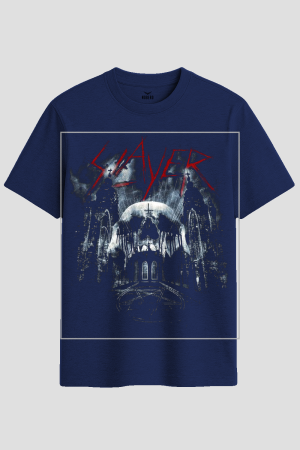 Heavy Metal Gothic Skull Graphic T-Shirt