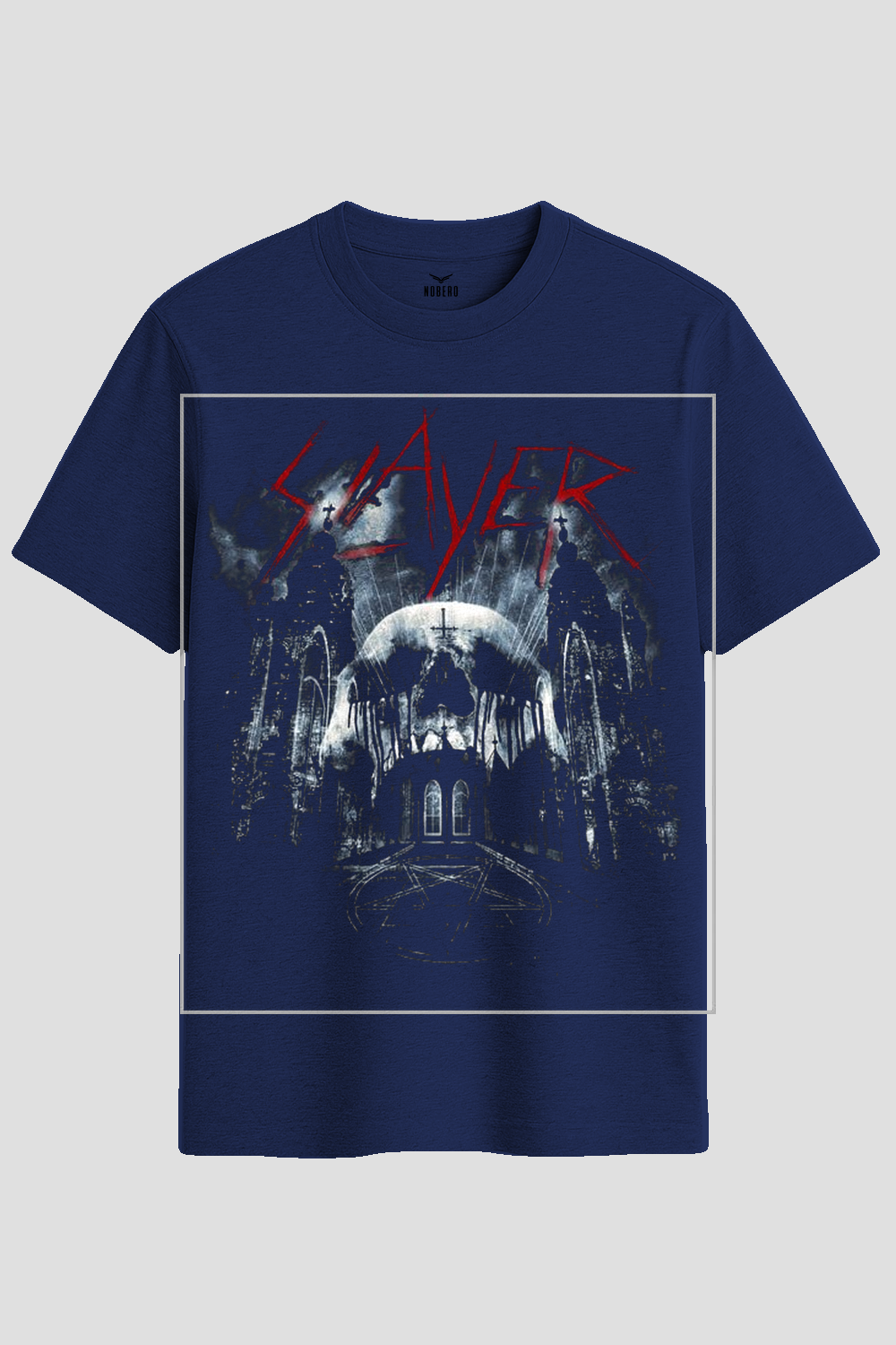 Heavy Metal Gothic Skull Graphic T-Shirt