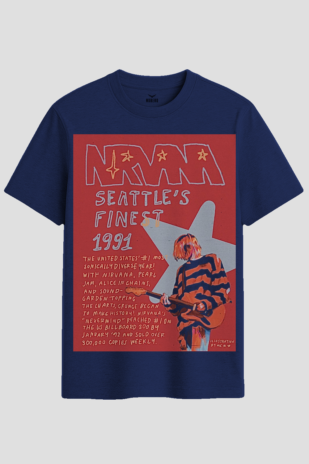 Seattle Grunge 1991 Rock Graphic T-Shirt