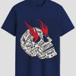 Grunge Rock Typography Skull Graphic T-Shirt