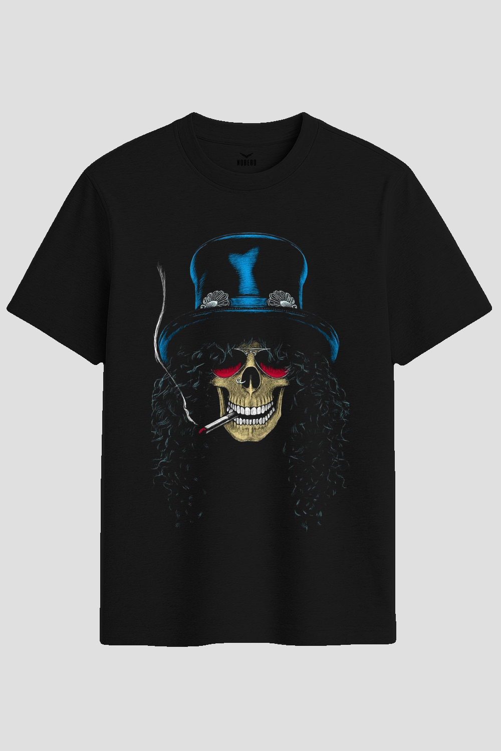 Rock Legend Top Hat Skull Graphic T-Shirt