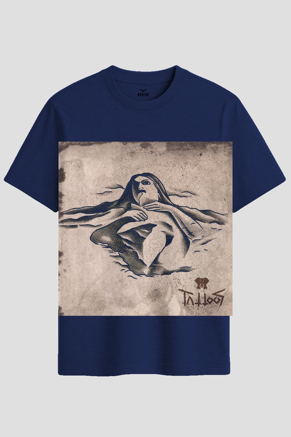 Vintage Siren Tattoo Sketch Graphic T-Shirt