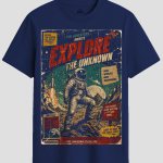 Explore The Unknown Vintage Astronaut Graphic T-Shirt