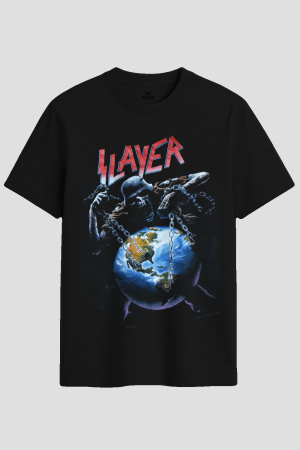 Vintage Slayer Thrash Metal Band Graphic T-Shirt