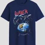 Slayer Chained Globe Vintage Thrash Metal Graphic T-Shirt